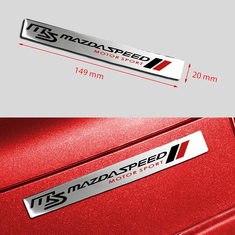 Mazdaspeed Silver Emblem Sticker x2 - Image 2