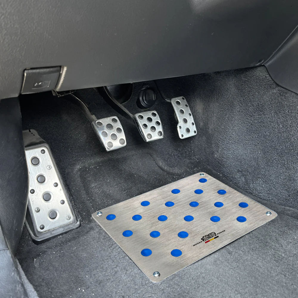 MUGEN Aluminum Car Anti Skid Floor Mat Carpet Rest Pedal Pad Cover 11.5" X 8.5" - Image 5