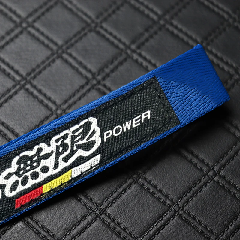 Mugen Blue and Black Keychain with Metal Key Ring - Image 4