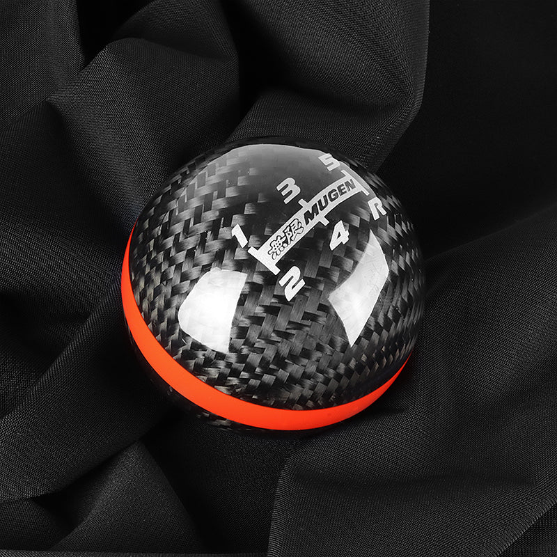 Mugen Carbon Fiber 5-Speed Shift Knob with Red Line - Image 3