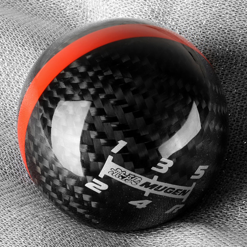Mugen Carbon Fiber 5-Speed Shift Knob with Red Line - Image 4