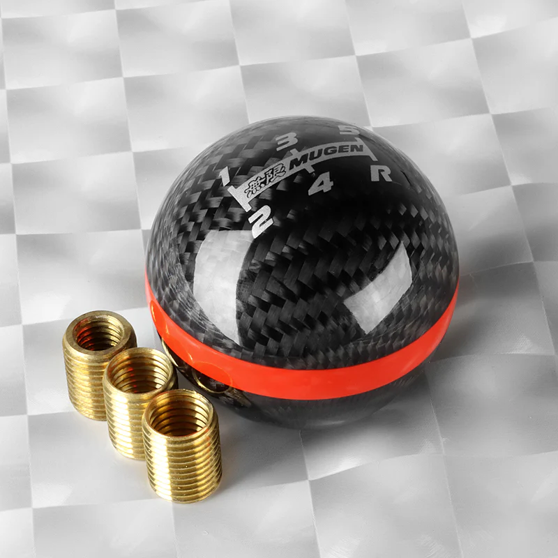 Mugen Carbon Fiber 5-Speed Shift Knob with Red Line - Image 6