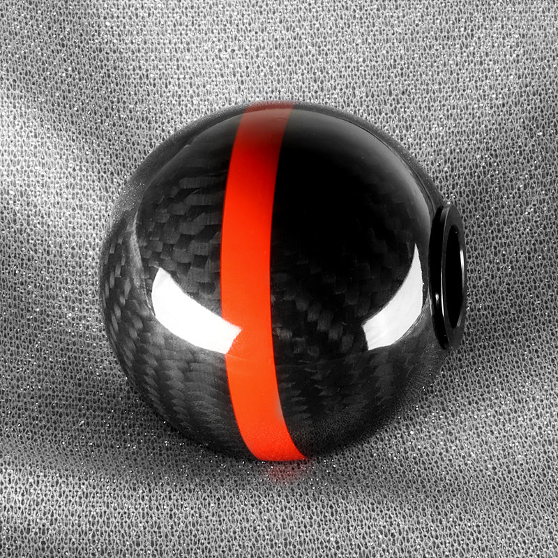 Mugen Carbon Fiber 6-Speed Shift Knob with Red Line - Image 5