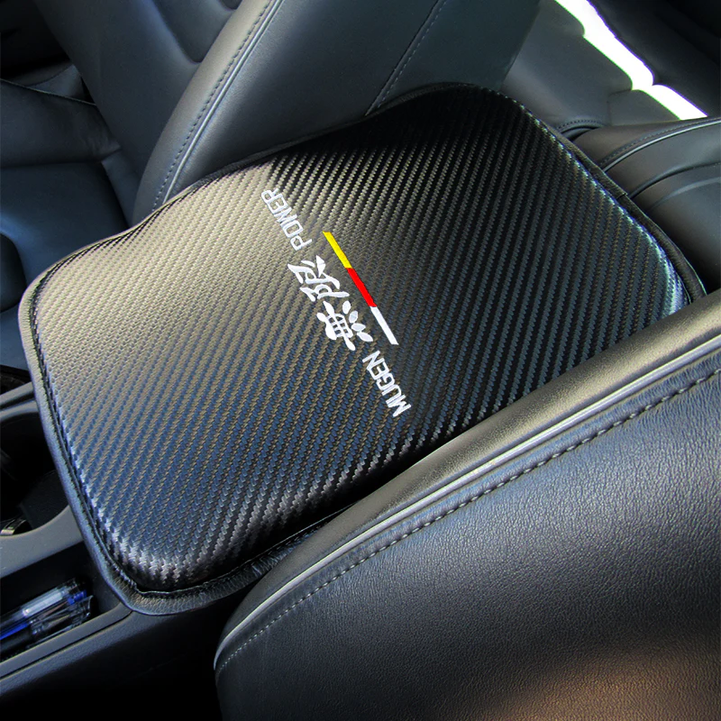 Mugen Carbon Fiber Look Embroidered Armrest Cushion - Image 6