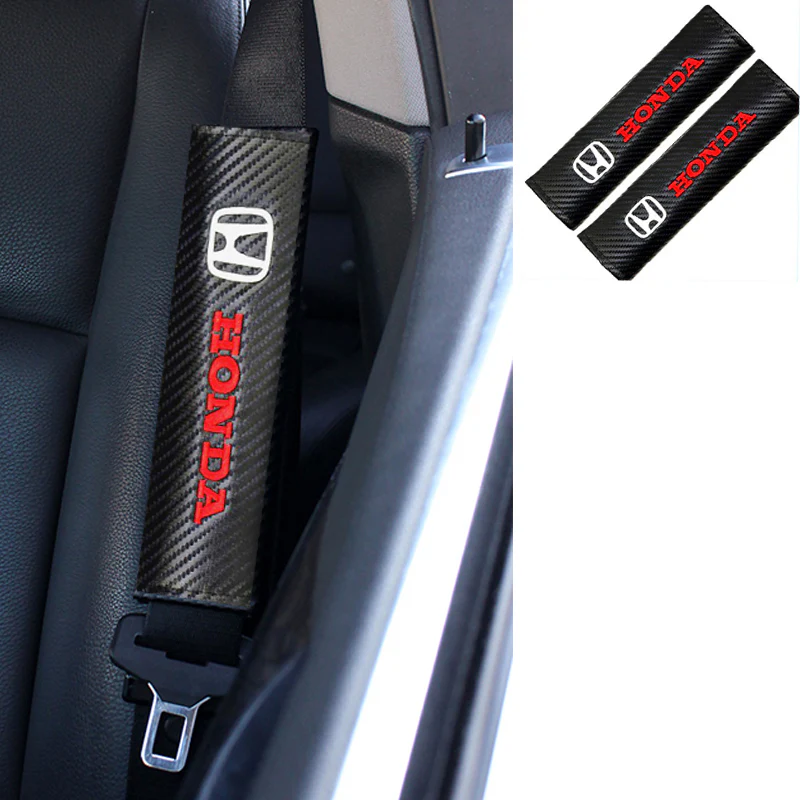 Mugen Honda Set Car Center Console Armrest Cushion Mat Pad Cover with Seat Belt Cover Set - Image 6