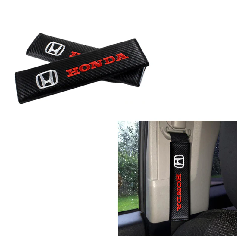 Mugen Honda Set Car Center Console Armrest Cushion Mat Pad Cover with Seat Belt Cover Set - Image 8