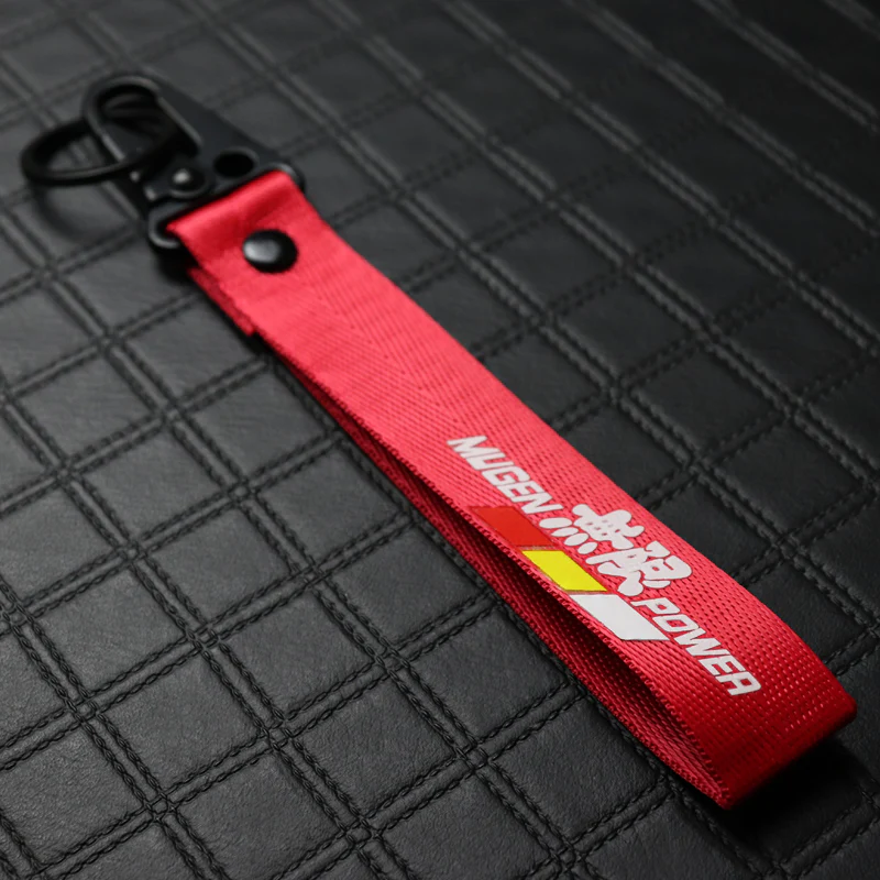 Mugen Red Keychain with Metal Key Ring - Image 2
