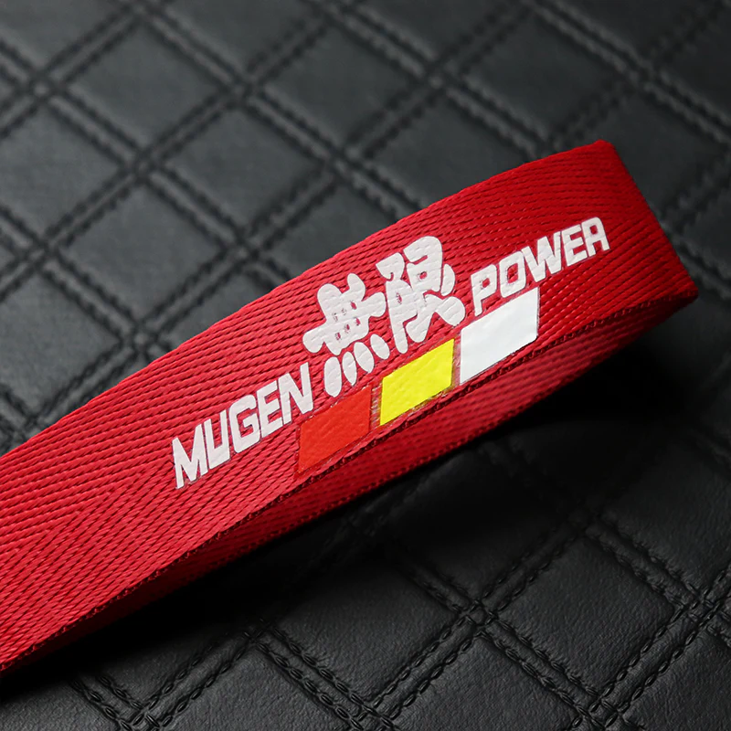 Mugen Red Keychain with Metal Key Ring - Image 4
