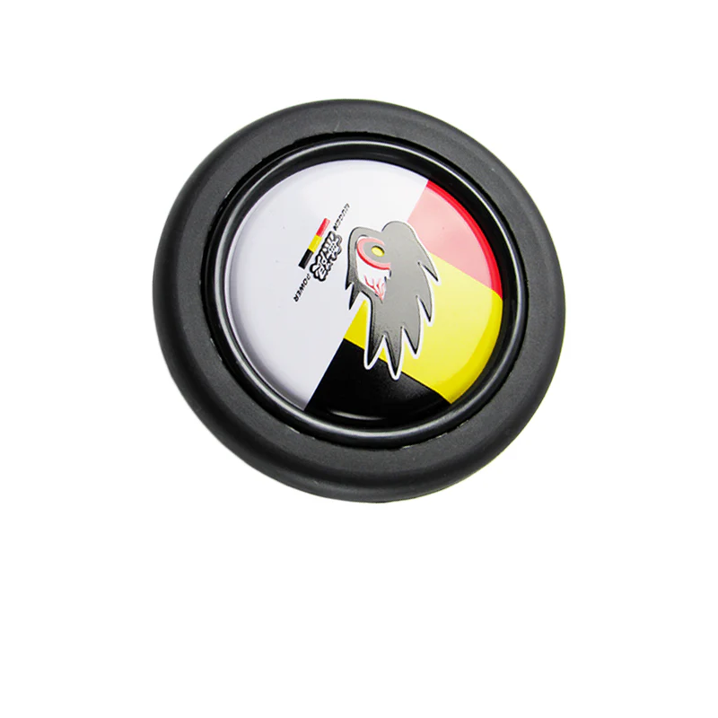 MUGEN POWER Set 15" Diameter Steering Wheel Cover Carbon Fiber Look Leather with Badge JDM Logo Horn Button - Image 8