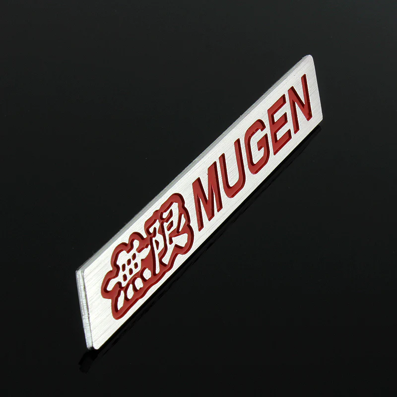 Mugen Red 3D Emblem Sticker (15CM) x2 - Image 2