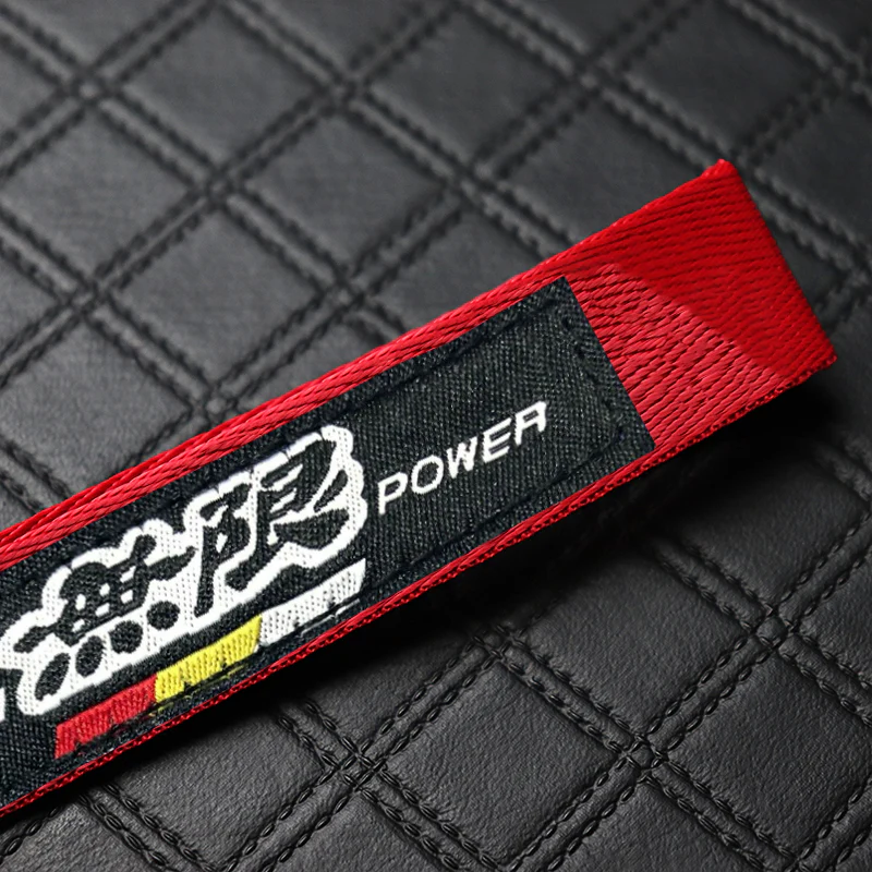 Mugen Red and Black Keychain with Metal Key Ring - Image 4