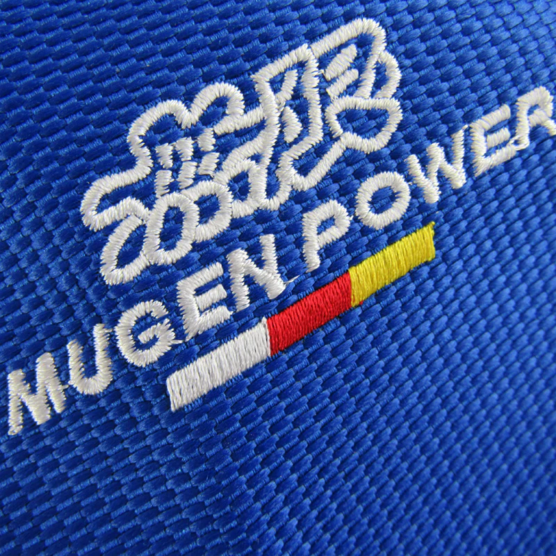Mugen Red Stitched Blue Fabric Shifter Boot Cover - Image 2