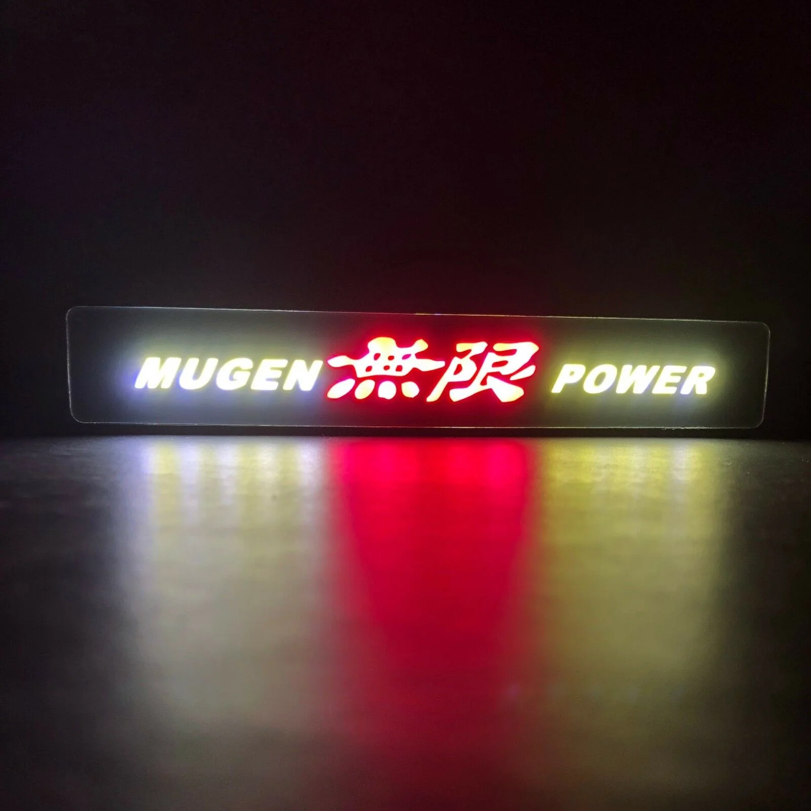 Mugen Set Black 3D Emblem (11CM) with Mugen Power LED Logo Illuminated Badge - Image 4