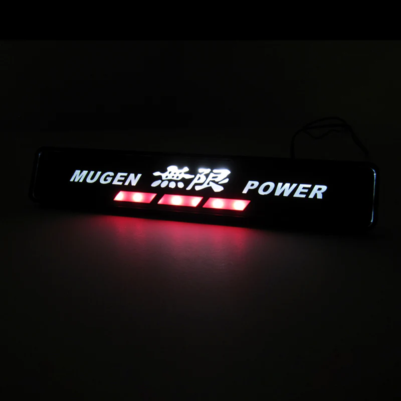 Mugen Set Black 3D Emblem (11CM) with Mugen Power LED Logo Illuminated Badge - Image 9