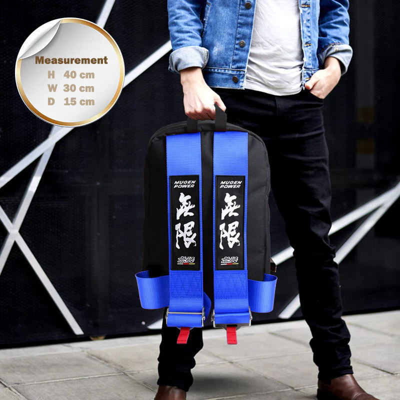 Mugen Set Bride Gradation Cloth Backpack with Blue Harness Adjustable Shoulder Straps with White Keyring Keychain Tag - Image 4