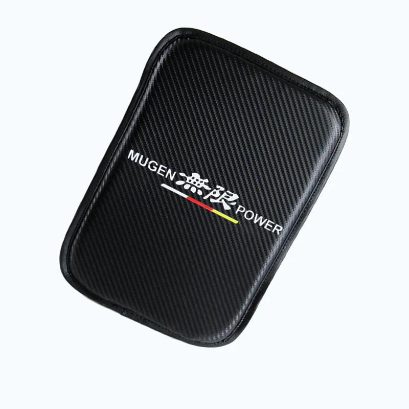 Mugen Set of Carbon Fiber Look Armrest Cushion & Seat Belt Cover - Image 2