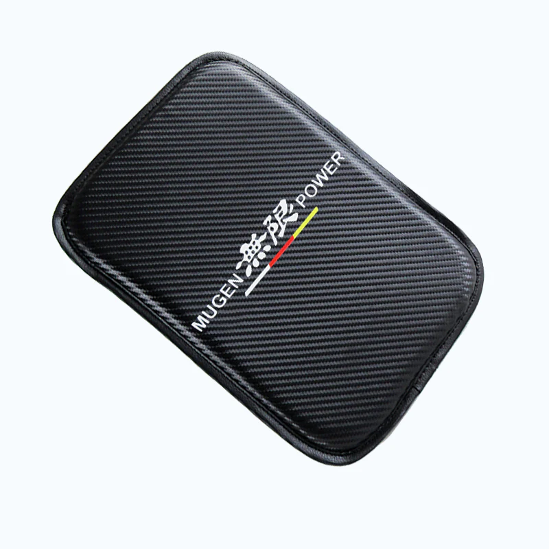 Mugen Set Car Center Console Armrest Cushion Mat Pad Cover with LED Cup Coaster Set - Image 8