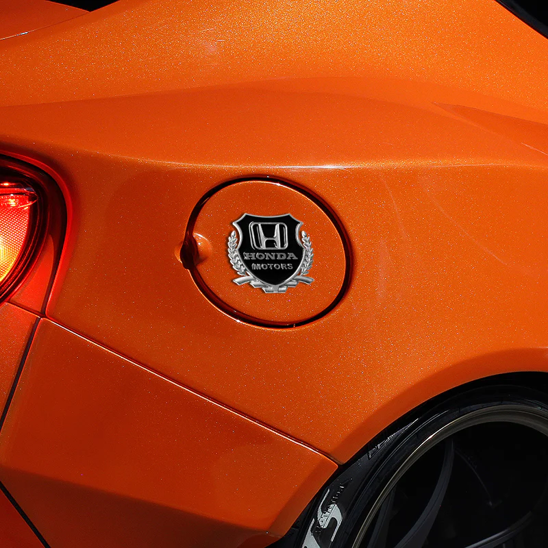 Honda Silver 3D Metal Emblem Sticker x2 - Image 5