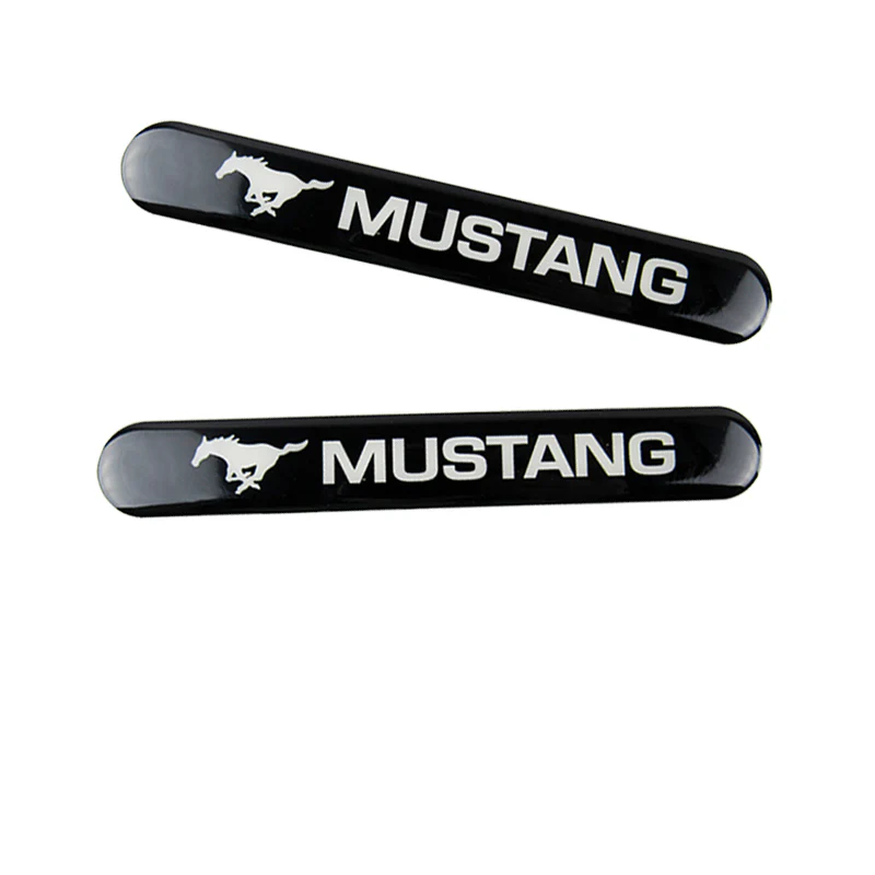 Mustang Black Car Door Rear Trunk Side Fenders Bumper Badge Scratch Guard Sticker New 4 pcs - Image 3