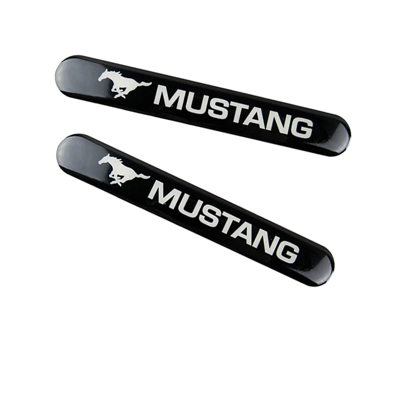 Mustang Black Car Door Rear Trunk Side Fenders Bumper Badge Scratch Guard Sticker New 4 pcs - Image 7
