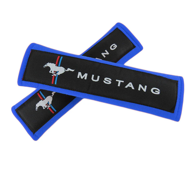 MUSTANG Blue Seat Belt Cover X2 - Image 2