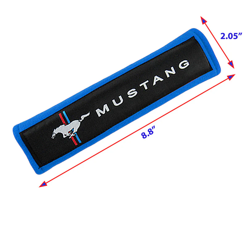 MUSTANG Blue Seat Belt Cover X2 - Image 5