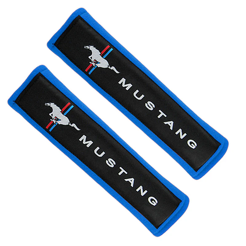 MUSTANG Blue Seat Belt Cover X2 - Image 6