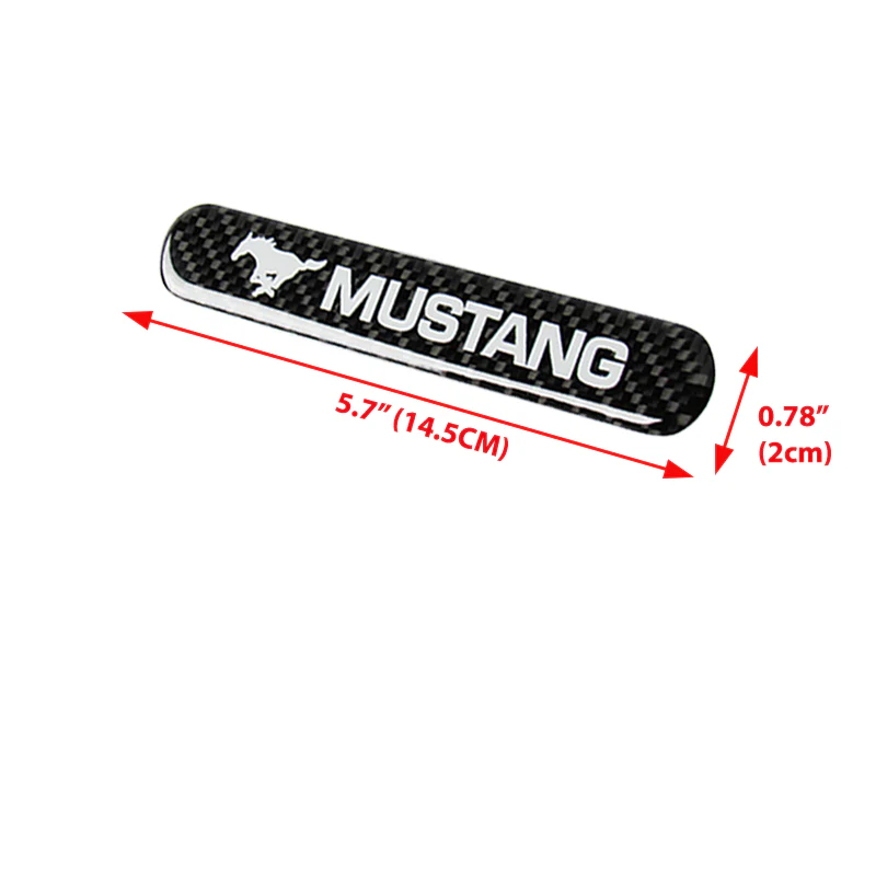 Mustang Carbon Fiber Car Door Rear Trunk Side Fenders Bumper Badge Scratch Guard Sticker New 2 pcs - Image 3