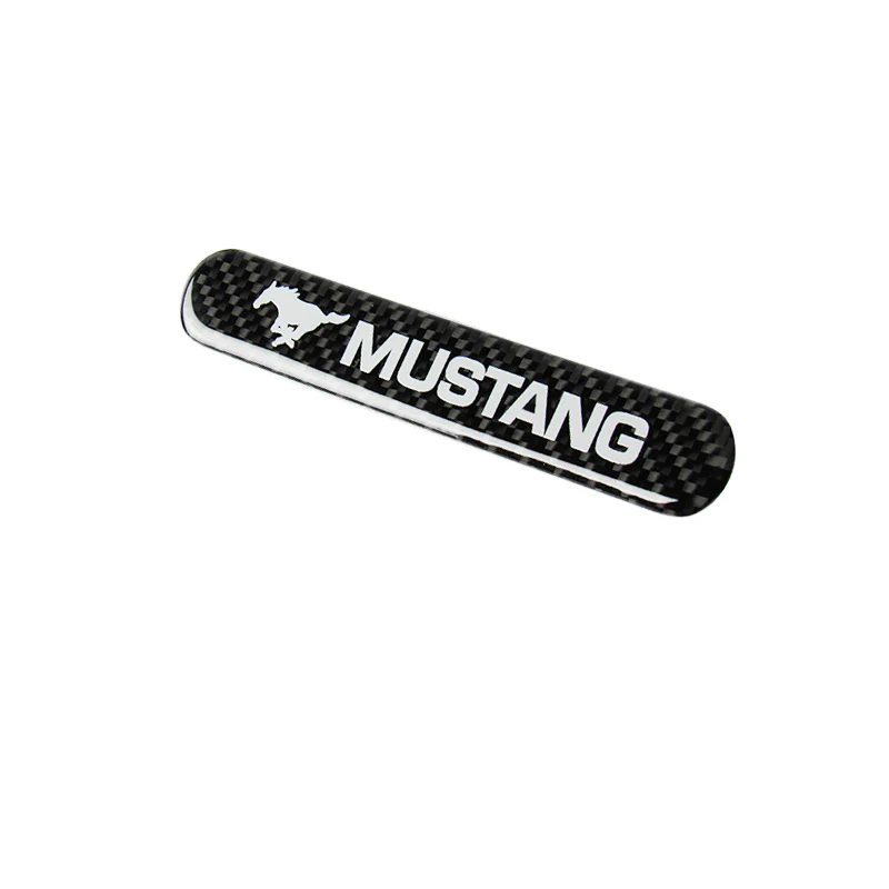 Mustang Carbon Fiber Car Door Rear Trunk Side Fenders Bumper Badge Scratch Guard Sticker New 2 pcs - Image 6