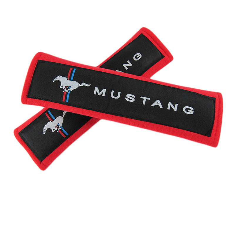 MUSTANG Red Seat Belt Cover X2 - Image 3
