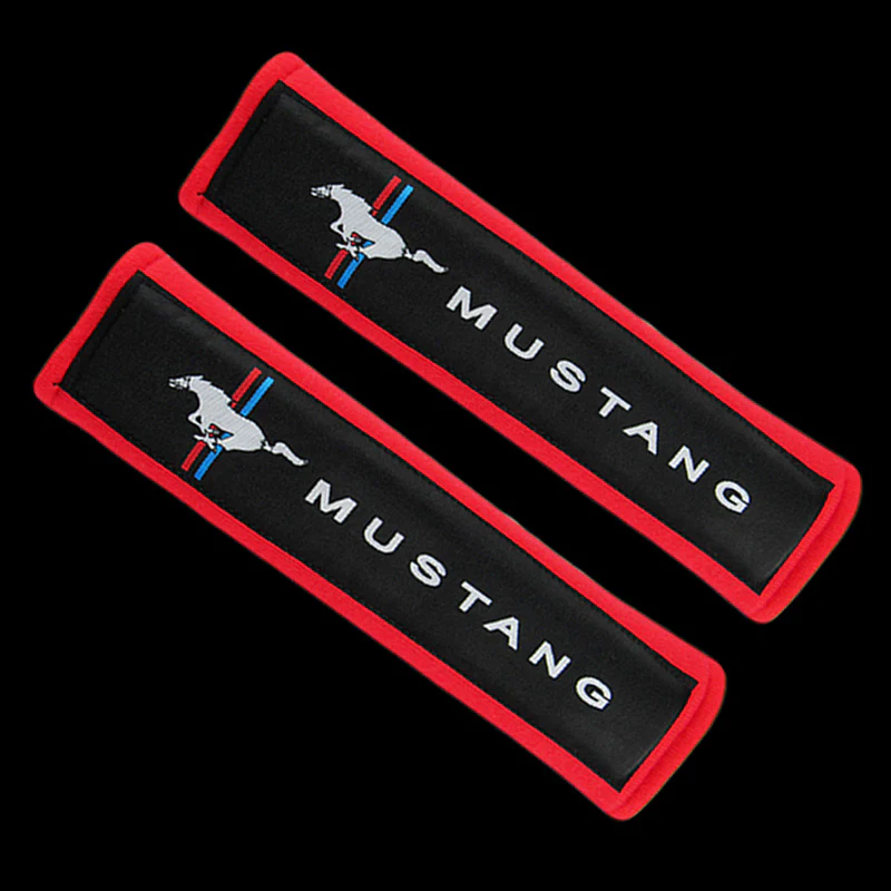 MUSTANG Red Seat Belt Cover X2 - Image 4