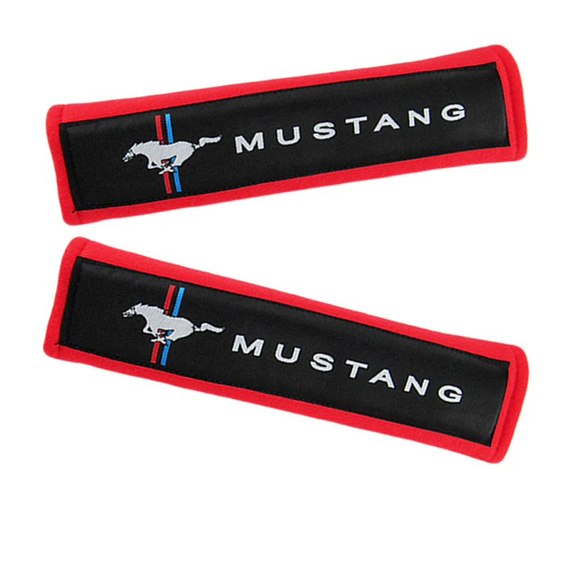 MUSTANG Red Seat Belt Cover X2 - Image 5