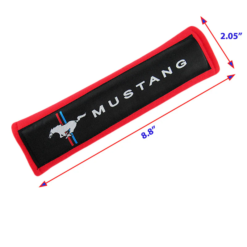 MUSTANG Red Seat Belt Cover X2 - Image 7