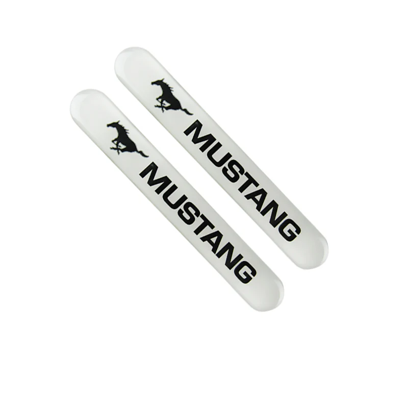Mustang White Car Door Rear Trunk Side Fenders Bumper Badge Scratch Guard Sticker New 4 pcs - Image 10