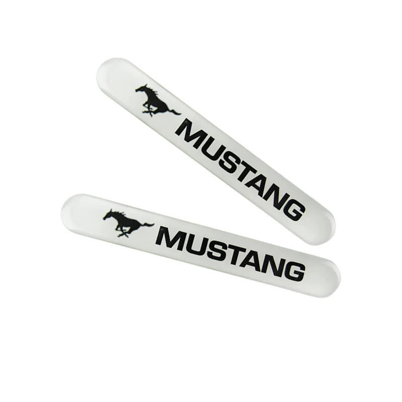 Mustang White Car Door Rear Trunk Side Fenders Bumper Badge Scratch Guard Sticker New 4 pcs - Image 8