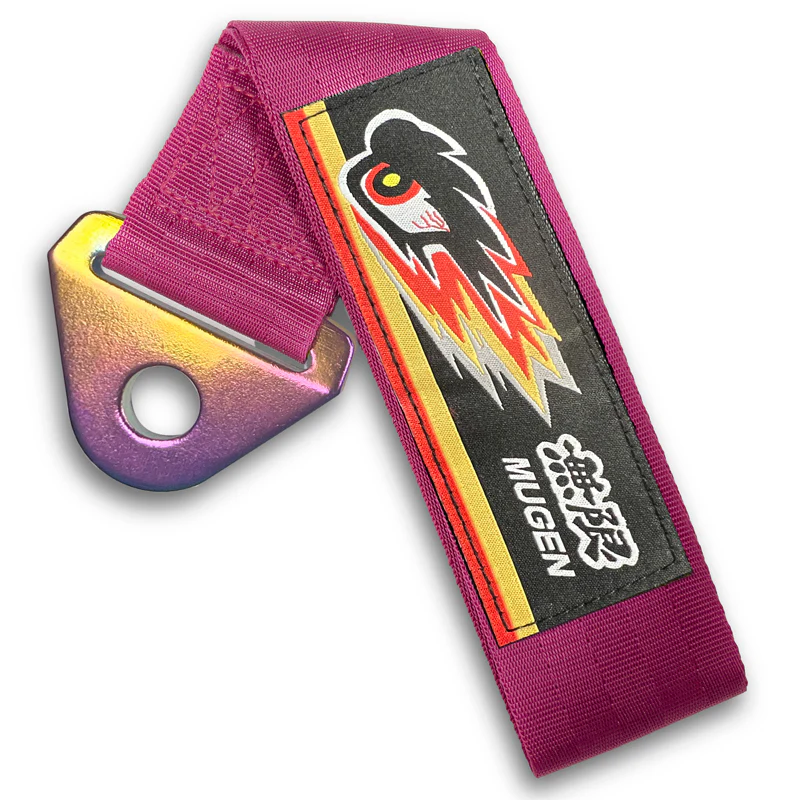 NEO CHROME FOR MUGEN RACING HIGH STRENGTH TOW PINK TOWING STRAP HOOK FOR HONDA BUMPER - Image 7