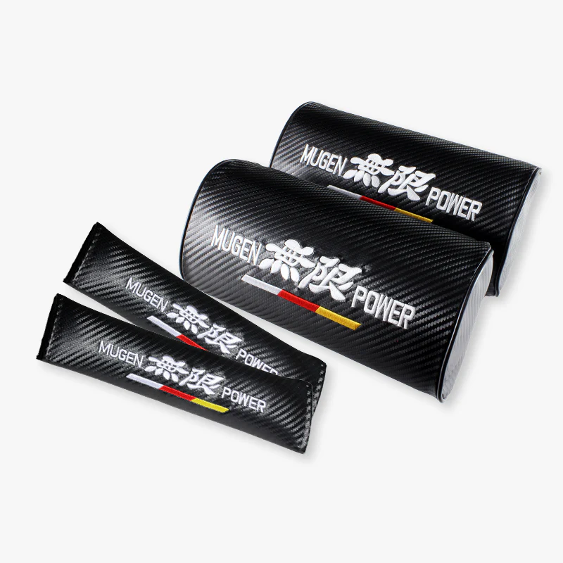 NEW 2PCS MUGEN POWER Car neck rest pillow & Car seat belt cover Set for Honda - Image 5
