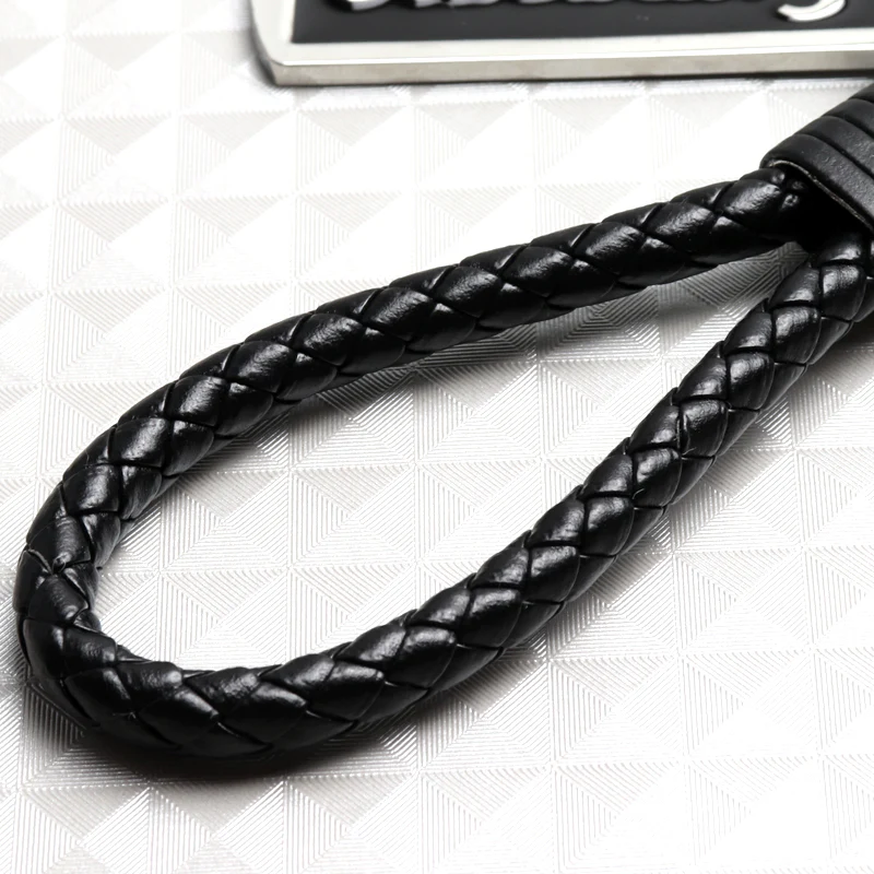 NEW Black Supreme3M Metal Pendant with Calf Leather Keychain Key Ring Tag Gift Deco x1 - Image 7