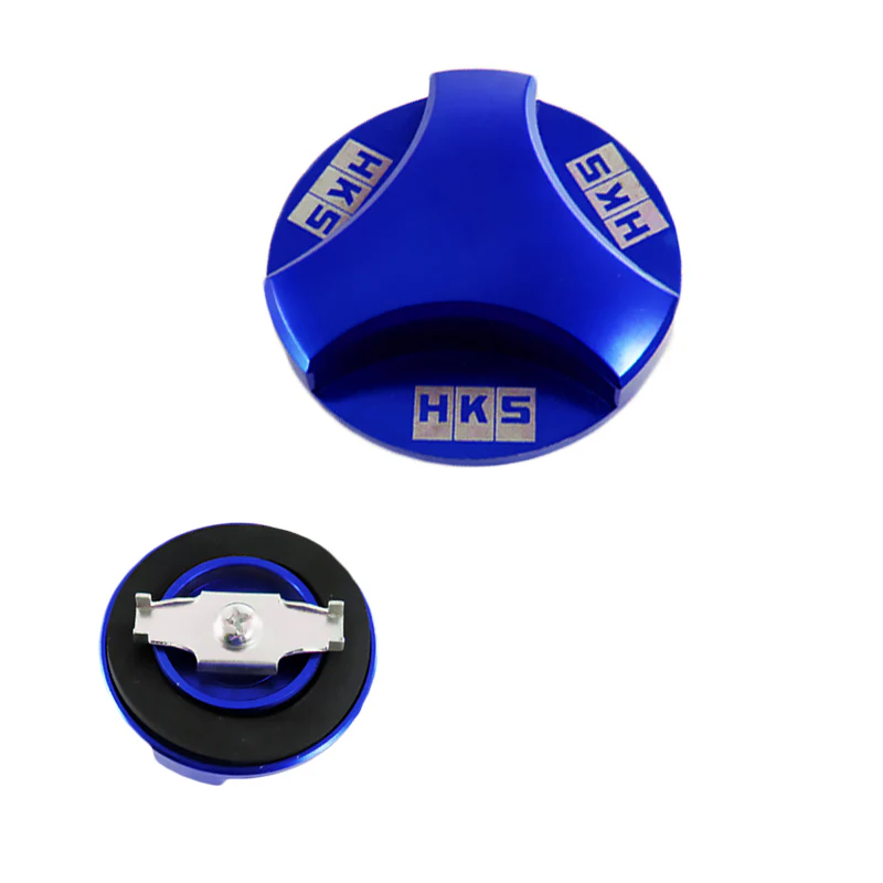 New Blue HKS Aluminum Hexagonal Racing Engine Oil Filler Cap For MITSUBISHI - Image 4