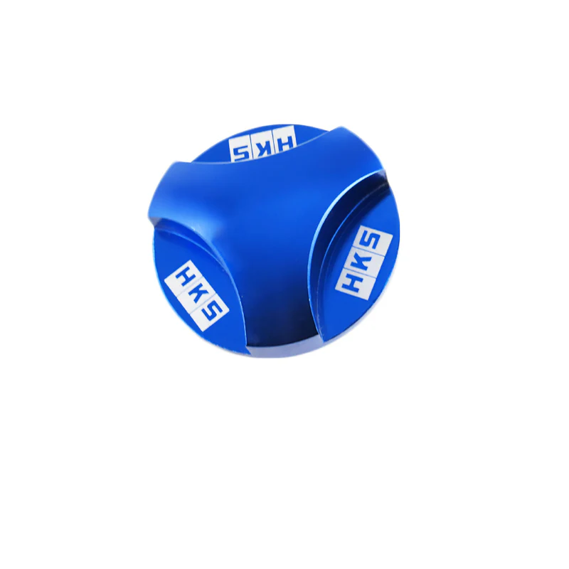 New Blue HKS Aluminum Hexagonal Racing Engine Oil Filler Cap For MITSUBISHI - Image 5