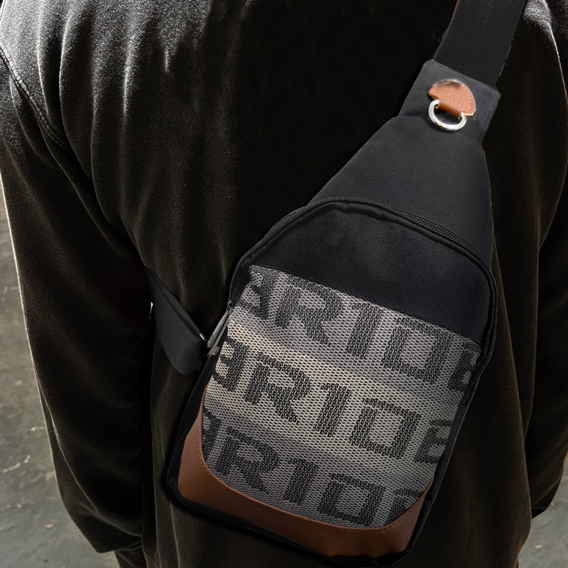 NEW BRIDE RACING BACKPACK BLACK GRADATION CROSSBODY SHOULDER BAG W/ BLACK STRAPS - Image 4
