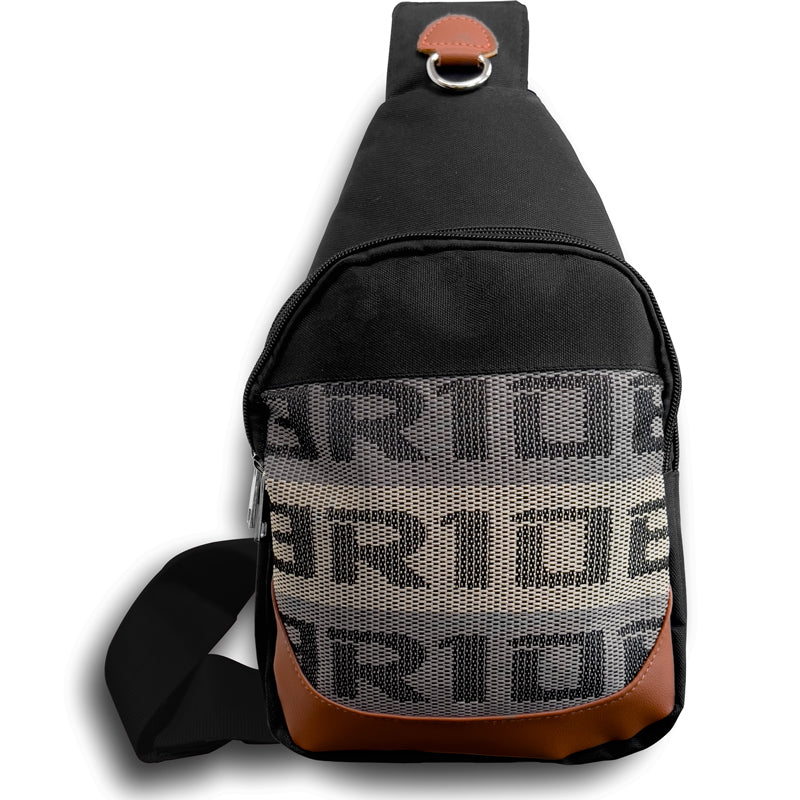 NEW BRIDE RACING BACKPACK BLACK STRAPS GRADATION CROSSBODY SHOULDER BAG W/ Blue KEYTAG - Image 8