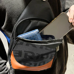 NEW BRIDE RACING BACKPACK BLUE STRAPS GRADATION CROSSBODY SHOULDER BAG W/ BLACK KEYTAG - Image 12