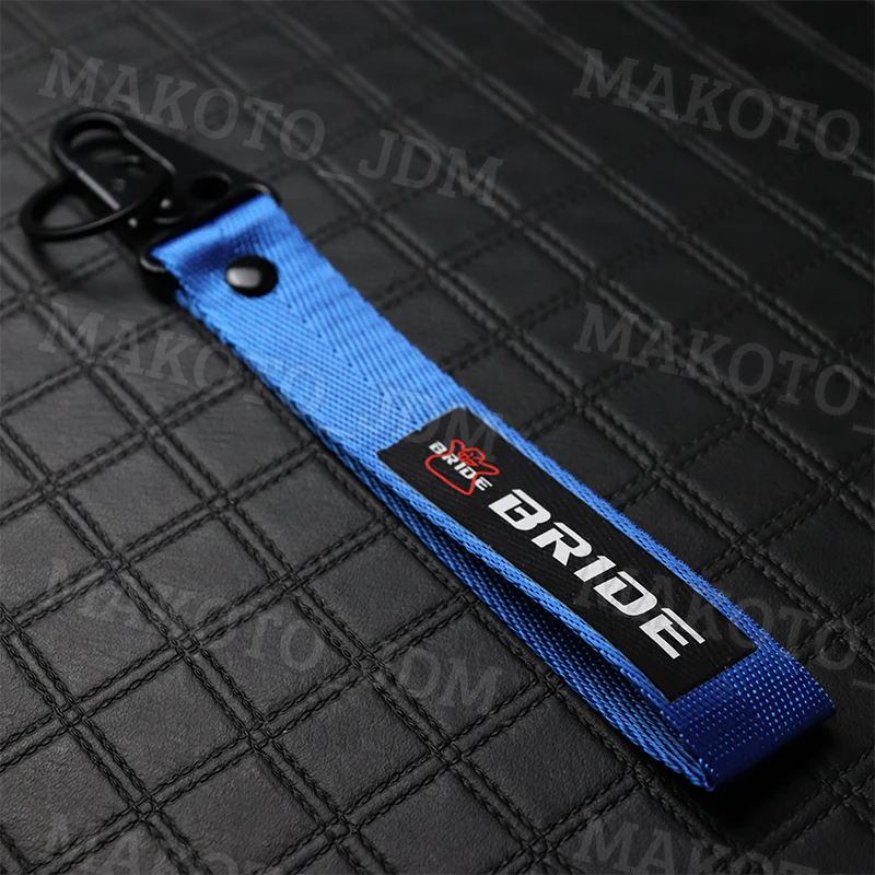 NEW BRIDE RACING BACKPACK BLUE STRAPS GRADATION CROSSBODY SHOULDER BAG W/ BLUE KEYTAG - Image 5