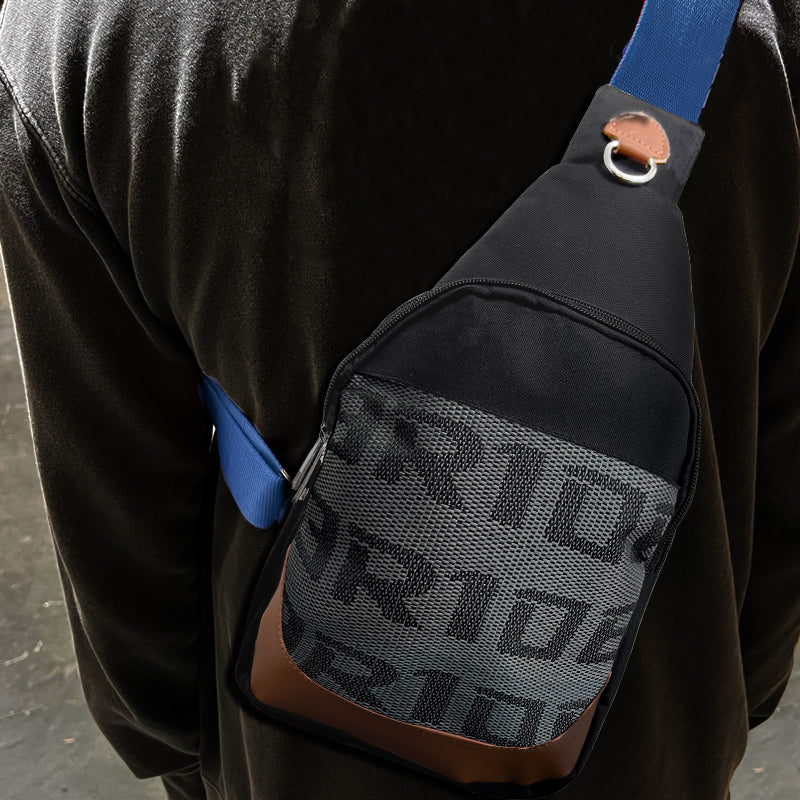 NEW BRIDE RACING BACKPACK BLUE STRAPS GRADATION CROSSBODY SHOULDER BAG W/ RED KEYTAG - Image 3