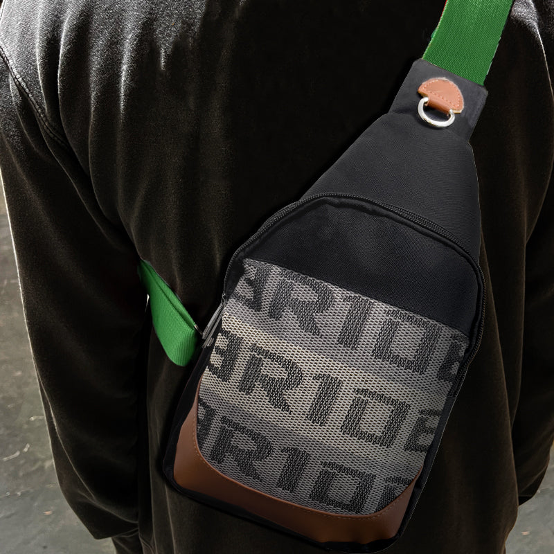 NEW BRIDE RACING BACKPACK GREEN STRAPS GRADATION CROSSBODY SHOULDER BAG W/ BLACK KEYTAG - Image 14