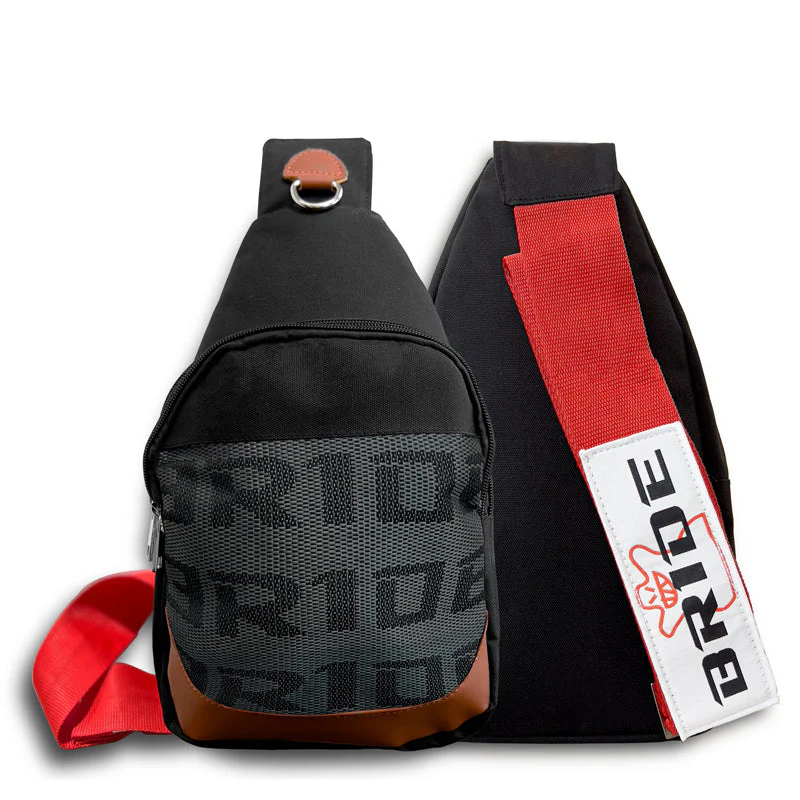NEW BRIDE RACING BACKPACK RED STRAPS GRADATION CROSSBODY SHOULDER BAG W/ BLUE KEYTAG - Image 2