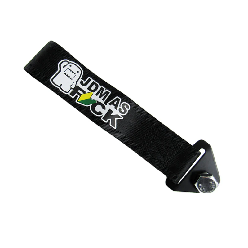 JDM AS FCK Black Racing Tow Strap for Front / Rear Bumper - Image 2