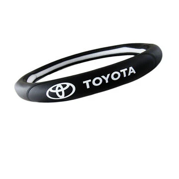 New Faux Leather For TOYOTA New Black 15" Diameter Car Auto Steering Wheel Cover - Image 3