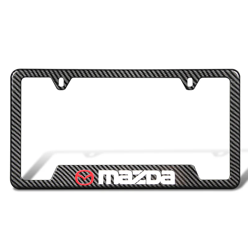 New For MAZDA Carbon Fiber Look License Plate Frame ABS X1 - Image 2